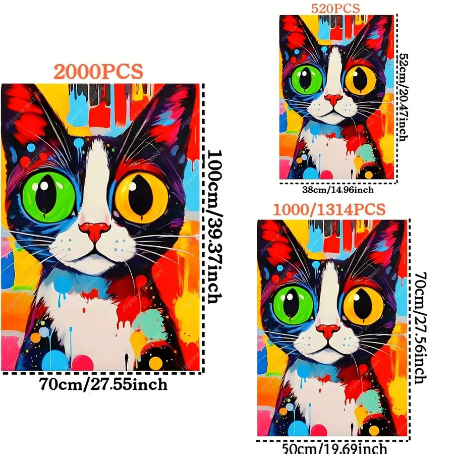 AZNM Puzzle, Katzen-Design, Bunt / Mehrfarbig - Bild 2