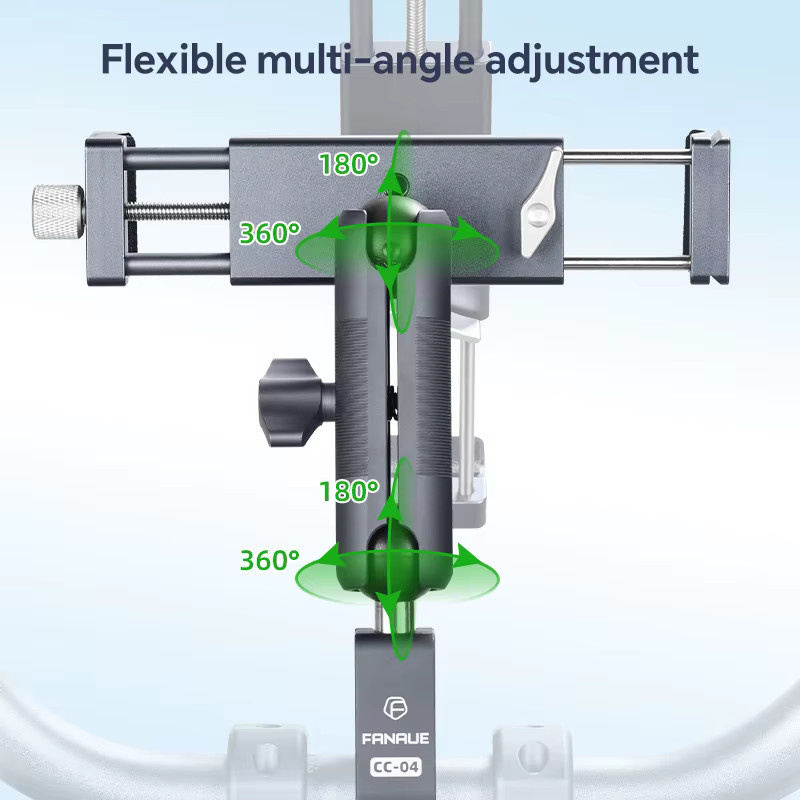 FANAUE Fahrrad-Tablet-Halterung aus Aluminiumlegierung für Rennräder und Sportgeräte, stabil und vibrationsarm - Bild 3