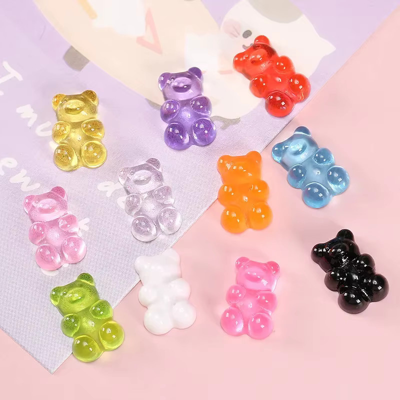 Rhstoe Nail Art Harz Charms Jelly Bear, 50 Stück, Glänzend - Bild 2