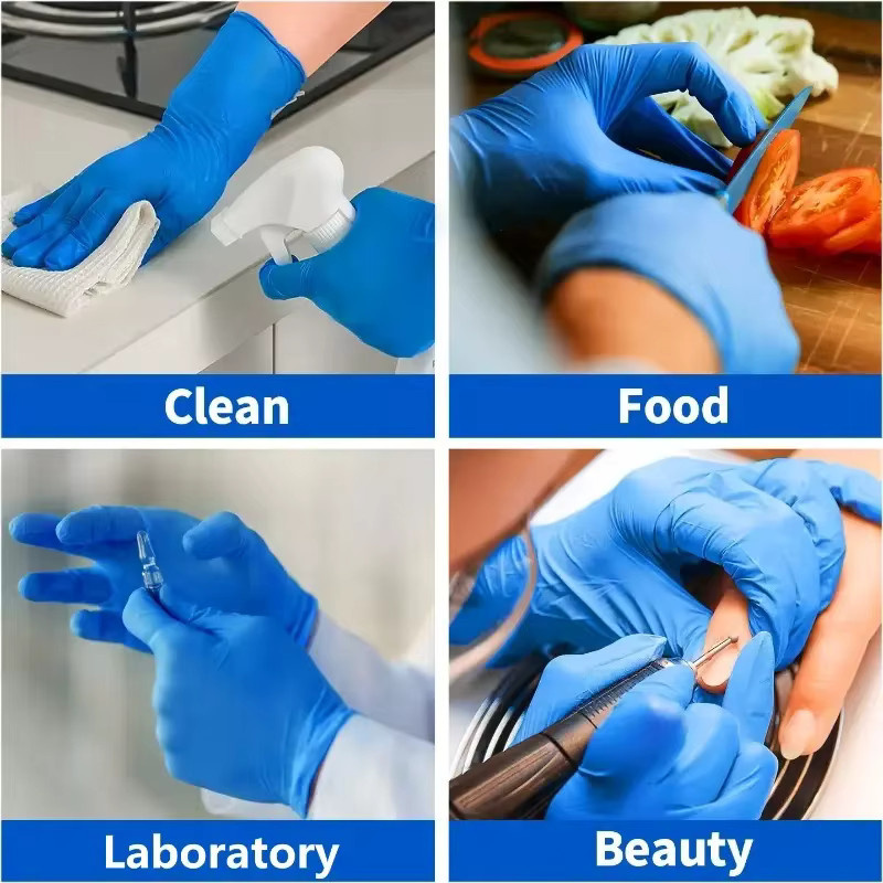 INMAICH Einweg Nitrilhandschuhe ohne Puder und Latex in Blau, 20/50 Stück für Haushalt, Reinigung und Gartenarbeit - Bild 5