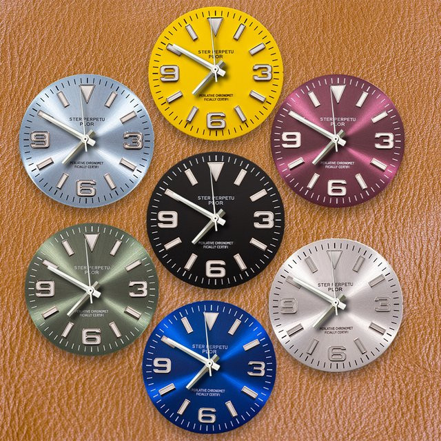 CHUNMAO Zifferblatt, S-Logo, Eisblau, 28,5 mm, Uhrenmodifikationszubehör - Bild 1