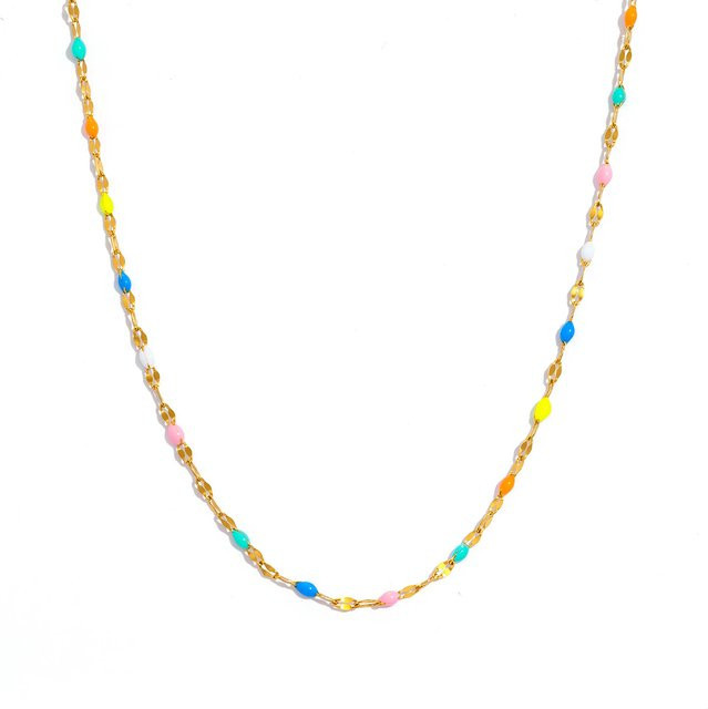UHBINYCA Halskette, 18K vergoldeter Edelstahl, Gold, Damen - Bild 1