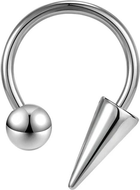 YULIN Septum Ring, Edelstahl, Schwarz, 10mm, Damen - Bild 1