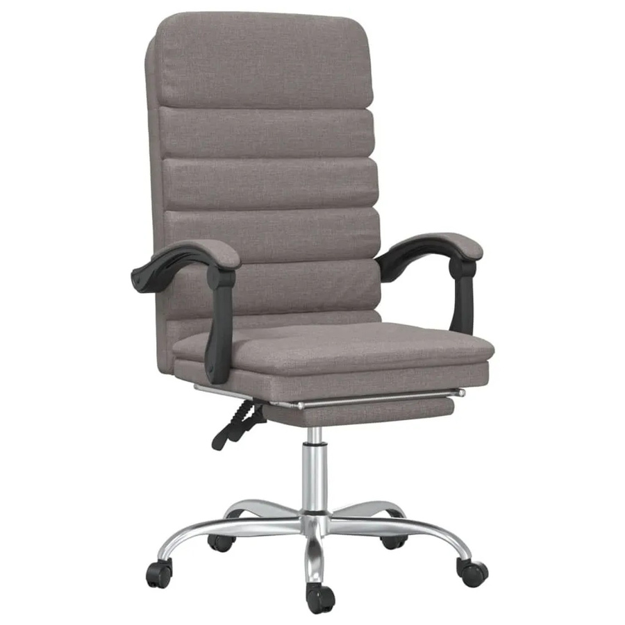 vidaXL Bürostuhl mit Massagefunktion in Taupe aus Stoff, höhenverstellbar und drehbar - Bild 2