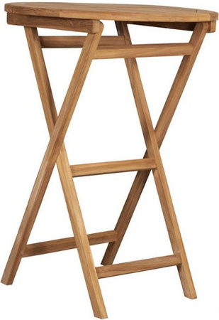 DEVRIES Stehtisch Woodie aus Teakholz in Braun, B/T/H: 80 x 80 x 110 cm