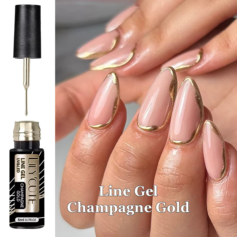 LILYCUTE Gel-Nagellack, Gold, Metallic, 5 ml - Bild 3