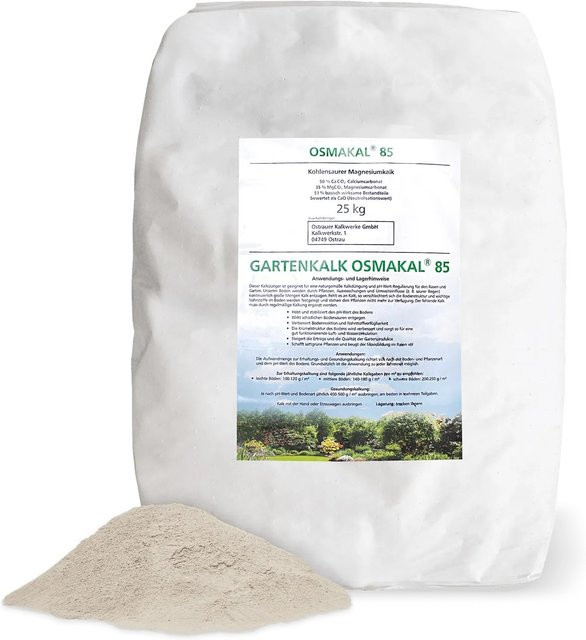 Ostrauer Kalkwerke Osmakal Magnesiumkalk 85 für Garten und Rasen, 25 kg - Bild 1