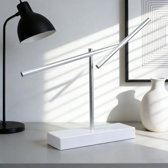 HOMAVA Kinetische Kunstskulptur aus Legierung in Silber als Schreibtischspielzeug und Dekoration für Zuhause oder Büro - Bild 4
