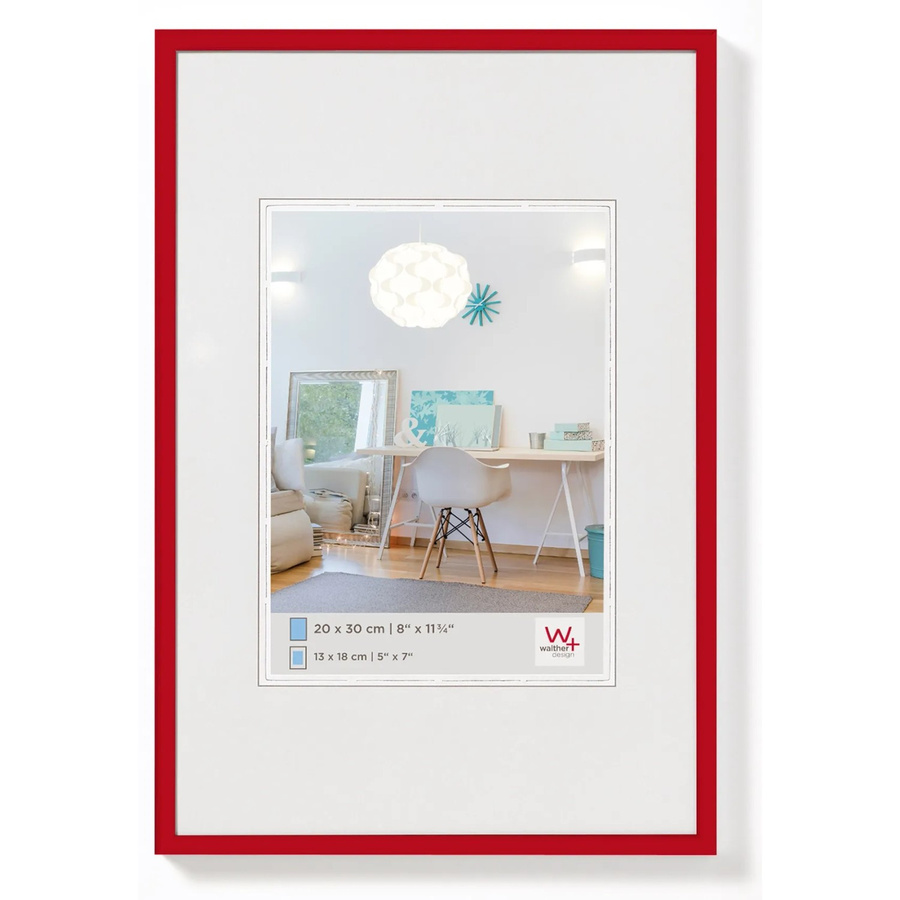 Walther Design New Lifestyle Kunststoff Bilderrahmen Rot B/H: 15 x 20 cm - Bild 1