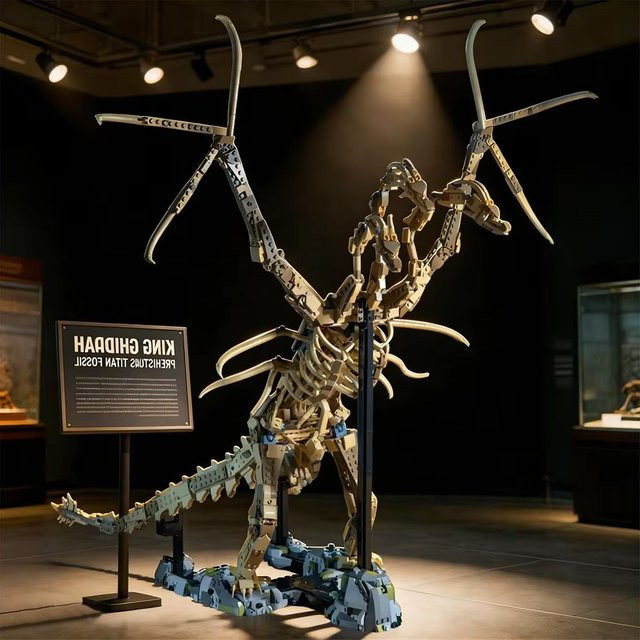 Gobricks King Ghidorah Fossil, Bausteine Modell, Fantasy - Bild 1
