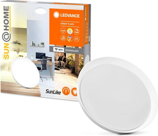 Ledvance Orbis Plate Sun@Home Smart+ Wand- und Deckenleuchte, LED, Weiß, Durchmesser: 43 cm - Bild 1