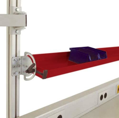 Manuflex LZ8302.3003 ESD Neigbare ESD-Ablagekonsole für UNIVERSAL und CANTOLAB in Rot, Nutztiefe: 34,5 cm, für Tischbreite: 125 cm - Bild 1