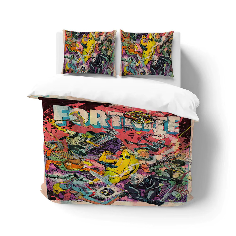 3-teiliges Fortnite Bettwäsche-Set aus Baumwolle in Multicolour, B/H: 135 x 200 cm - Bild 3