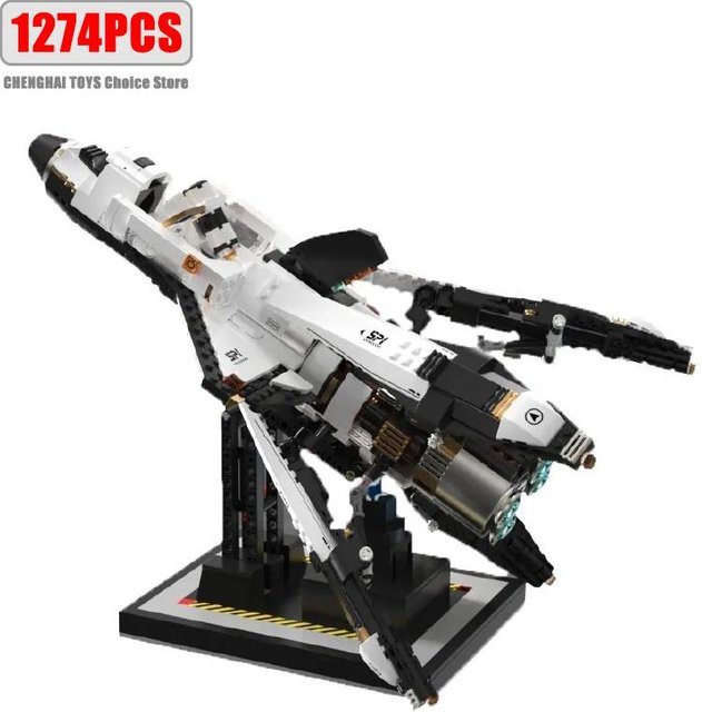 Linyi toy Bausteinset Raumschiff Shuttle Trägerrakete Gebäude ab 14 Jahren - Bild 1