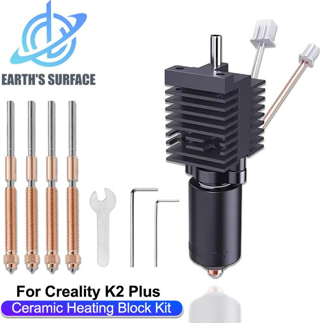 Creality Keramik-Heizblock-Kit für K2 Plus mit 0,4 mm Schnellwechseldüse für Temperaturen bis 350 °C - Bild 1