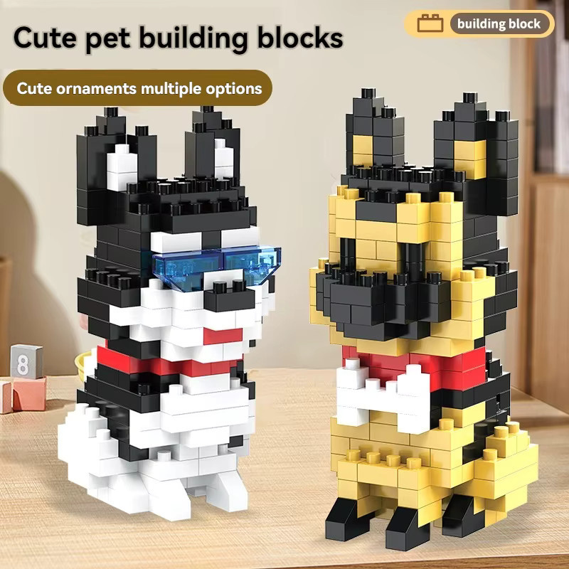 HUATEC Micro Bausteine Set Hunde Cartoon Charakter Modelle aus Kunststoff in Mehrfarbig als kreatives DIY Spielzeug für Kinder - Bild 3