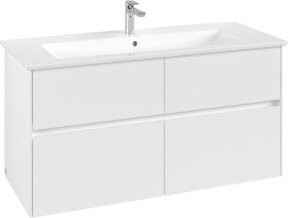V&B Waschtischunterschrank Collaro mit mittiger Waschtischöffnung, Farbe Weiß matt, B/T/H: 116,1 x 48,0 x 48,0 cm - Bild 1