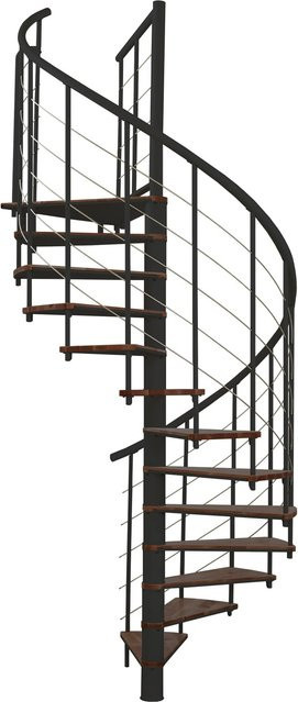 Minka Spindeltreppe Fusion Ø 160 cm Walnuss für Raumhöhen bis 295 cm - Bild 1