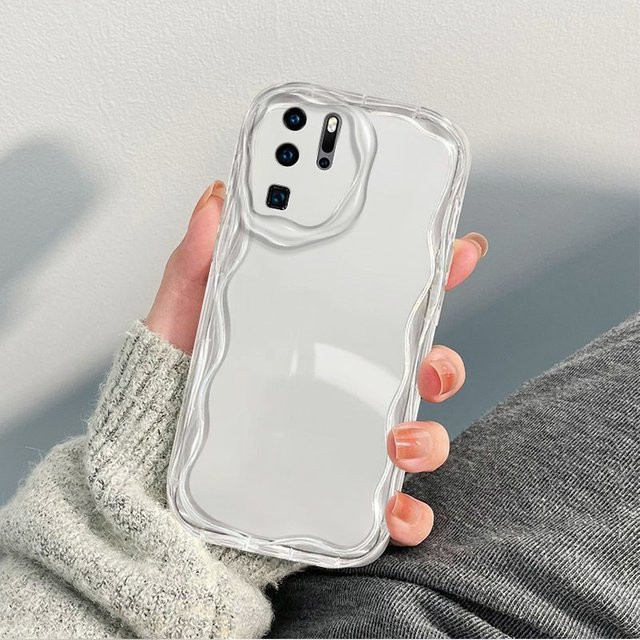 Huawei P30 Pro Handyhülle Transparent TPU Wave Soft Case Cover für VOG-L29, VOG-L09, VOG-L04 - Bild 1