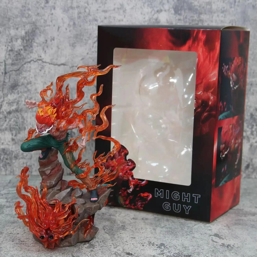 Yiran toy 1 Naruto Might Guy Actionfigur mit Licht 26cm PVC Modell - Bild 3