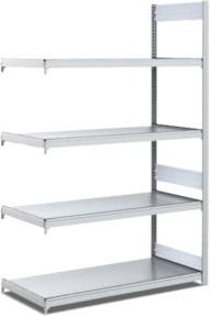 Bito Bereitstellregal BG2061A aus Stahl in Silber, B/T/H: 100,8 x 62,4 x 200,0 cm - Bild 1