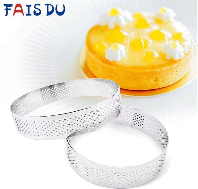 FAIS DU Edelstahl-Törtchenform perforiert, silber, Durchmesser: 6 cm, 8 cm, 10 cm - Bild 1