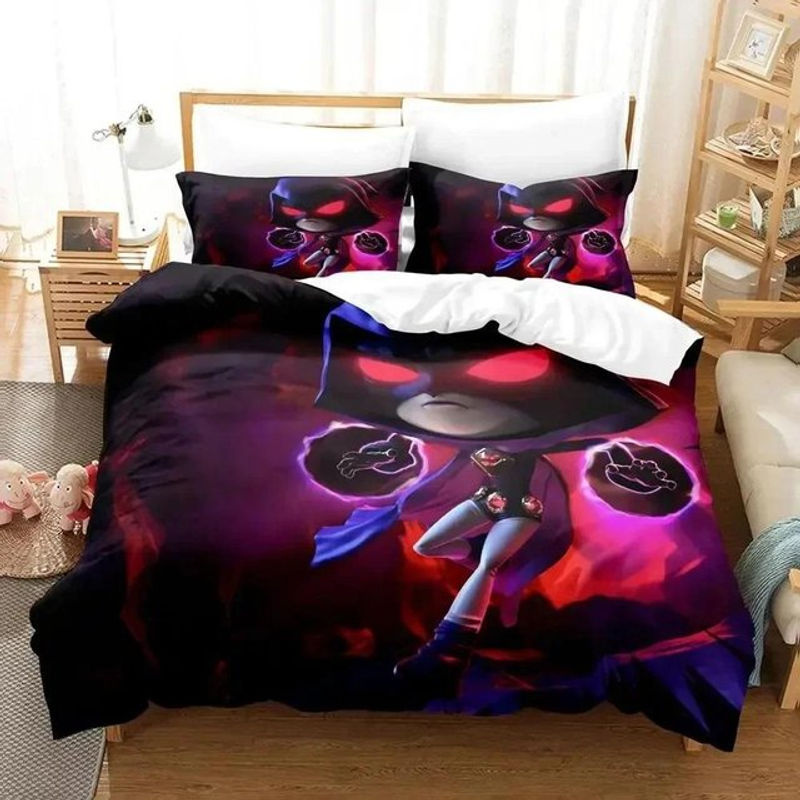 Teen Titans Go Bettwäscheset von Binchi Fitness in Lila mit 3D-Druck, bestehend aus Bettbezug und Kissenbezügen, B/H: 210 x 210 cm - Bild 3