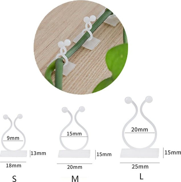 50 Stück Unsichtbare Pflanzenkletterklammern von Binchi Outdoor Product in Weiß zur Befestigung von Rankpflanzen und Rattan - Bild 1