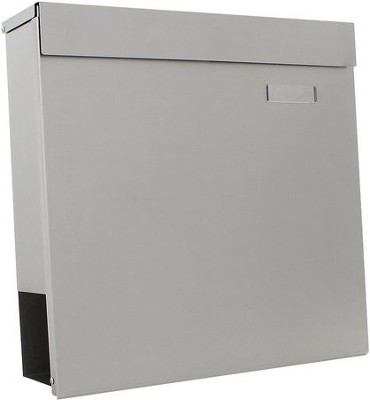 Rottner Tresor Briefkasten Udine aus Edelstahl in Edelstahlfarben und Grau, B/H: 37 x 37 cm - Bild 1