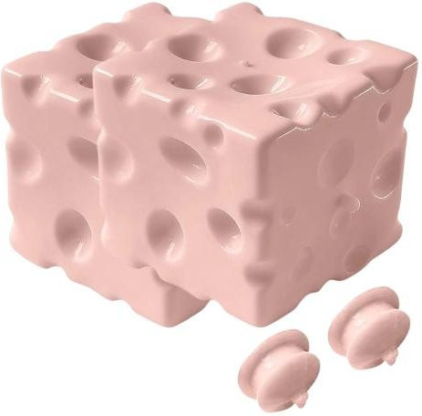 HOMAVA Käse Quetschspielzeug, 2er-Set, rosa - Bild 1