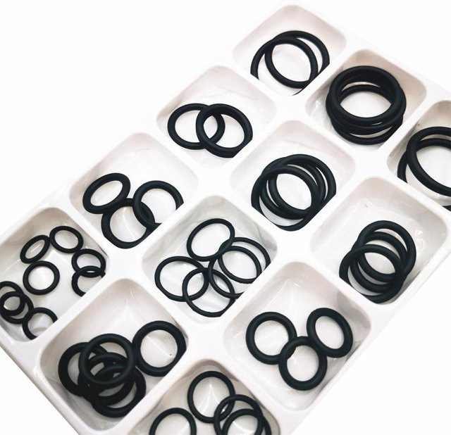 Fishine O-Ring Dichtungsset aus Nylon in Schwarz, 50 Stück mit 12 Größen für optimale Wasserdichtigkeit - Bild 1