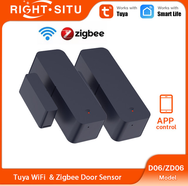 Tuya Zigbee 3.0 WiFi Tür- und Fenstersensor mit App-Steuerung kompatibel mit Smart Life, Yandex und Alexa - Bild 1