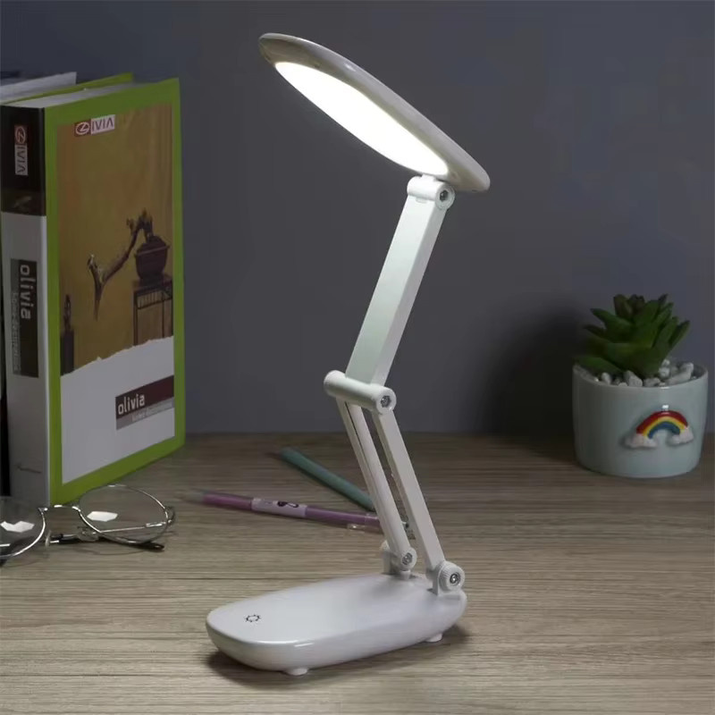Lyfs LED-Schreibtischlampe in Weiß, dimmbar mit Touch-Funktion, USB-wiederaufladbar und faltbar als Nachtlicht oder Leselampe für das Schlafzimmer - Bild 4
