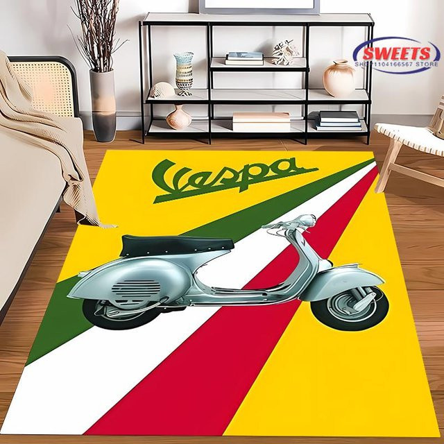 Karpetti 3D-Druck Teppich mit Streifenmuster, rutschfest und waschbar, B/T: 80 x 160 cm, Mehrfarbig - Bild 1