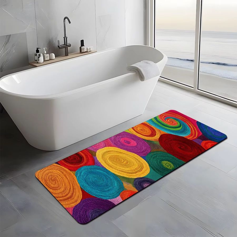 VIKAMA Schlaufenteppich in Multicolor für Wohnzimmer, Küche oder Badezimmer - Bild 5