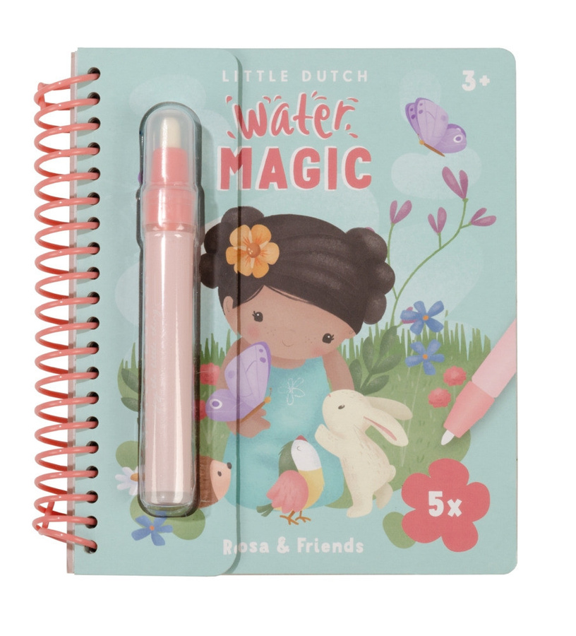 Little Dutch Aquarell Malbuch inkl. Stift, Rosa, ab 3 Jahre - Bild 1