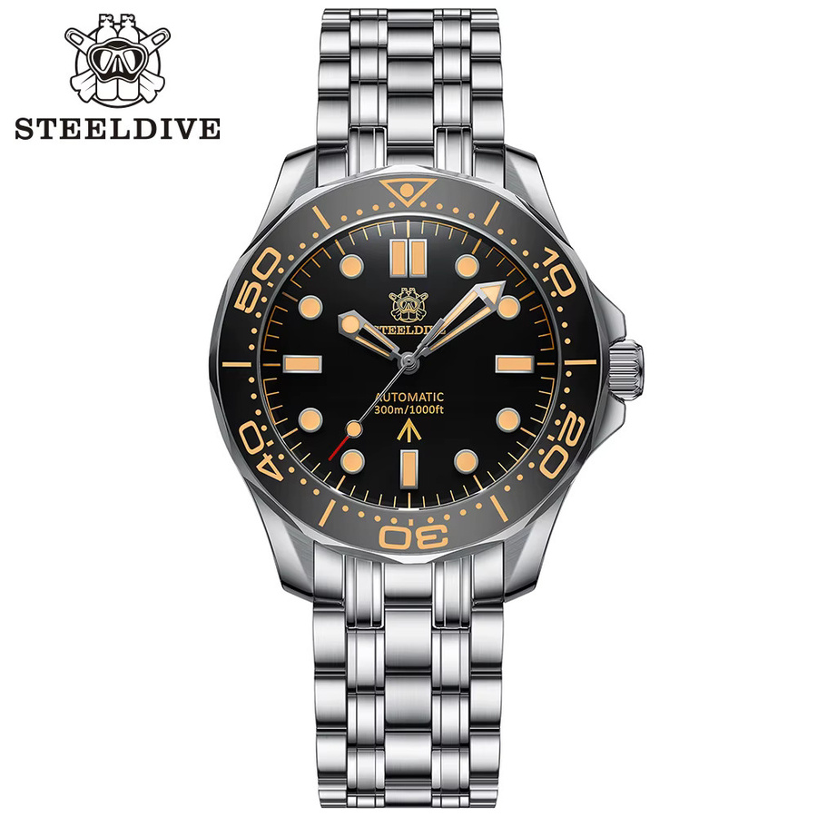 STEELDIVE Taucheruhr, Automatik, Edelstahl, 42 mm, Keramiklünette, Herren - Bild 4