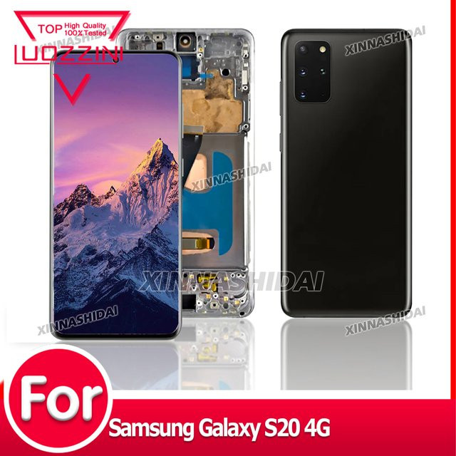 Samsung Galaxy S20 4G LCD Display mit Touch Screen und Rahmen in Schwarz für G980F Ersatzteil-Montage - Bild 1