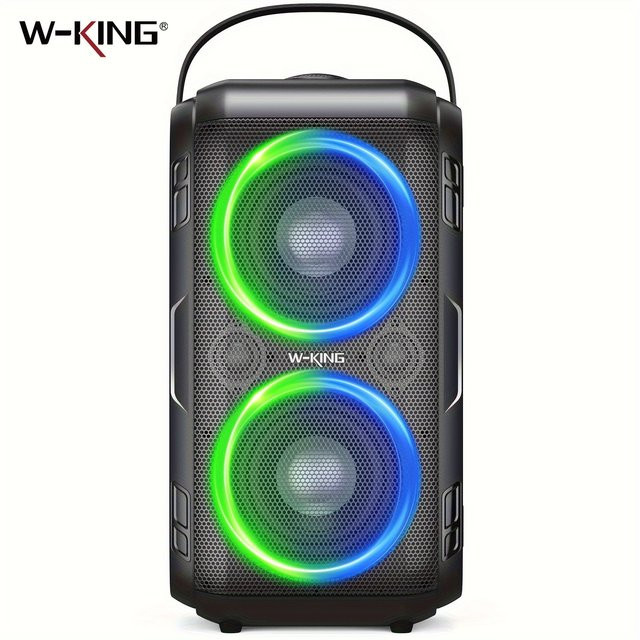 W-KING T9-2 Tragbarer Bluetooth Lautsprecher mit 80W RMS, Kabellose Party Boombox in Schwarz mit 4 Treibern - Bild 1