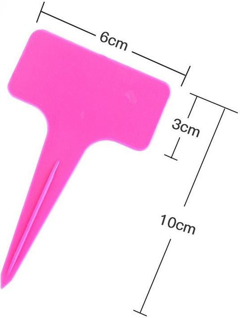 Happypilot Gartenbauetiketten aus Kunststoff für Sukkulenten und Blumen, 50 Stück, Rosa - Bild 1