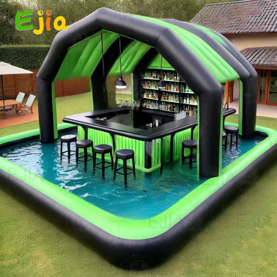 Aufblasbare Pool-Bar Ejia für Erwachsene und Kinder in Rot und Schwarz, B/T/H: 600 x 320 x 20 Fuß - Bild 2