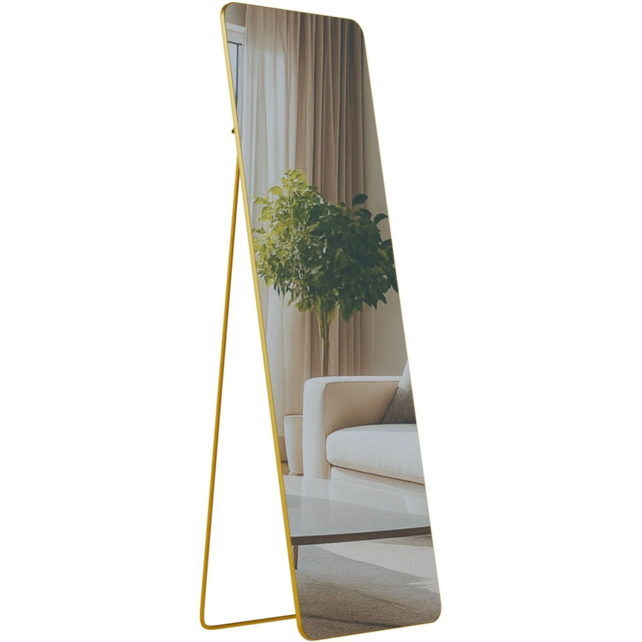 DELUKE Standspiegel MURCIA Ganzkörperspiegel freistehend in Gold mit Metallrahmen, B/T/H: 50 x 3 x 160 cm - Bild 2