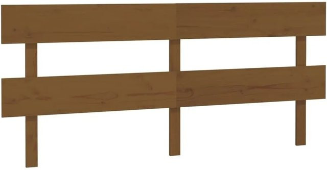 vidaXL Kopfteil aus massivem Kiefernholz in Honigbraun mit rustikaler Optik, B/T/H: 204 x 3 x 81 cm - Bild 1