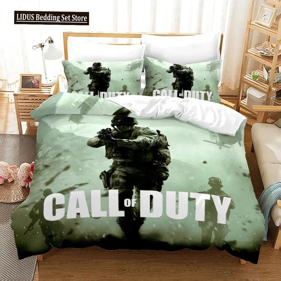 Call Of Duty Warzone Bettwäscheset mit 3D-Druck in Schwarz, Single Bettbezugset B/H: 135 x 200 cm - Bild 2