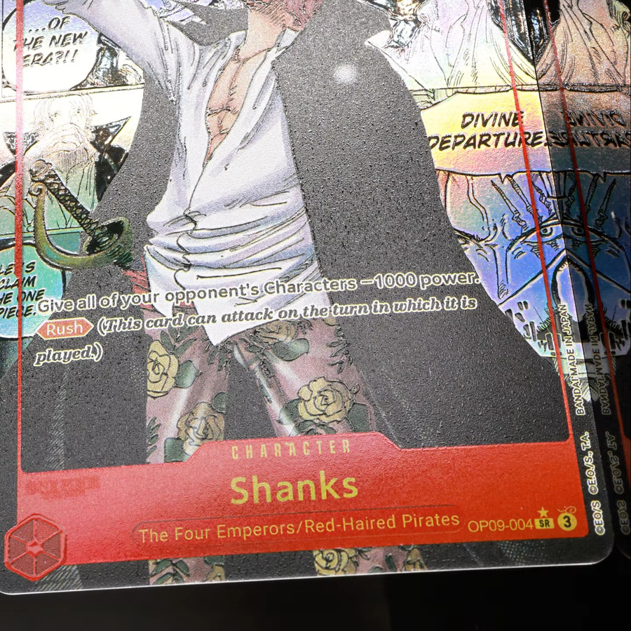 Bandai One Piece Shanks Manga-Karte, Rot, Englische Folienkarte - Bild 3
