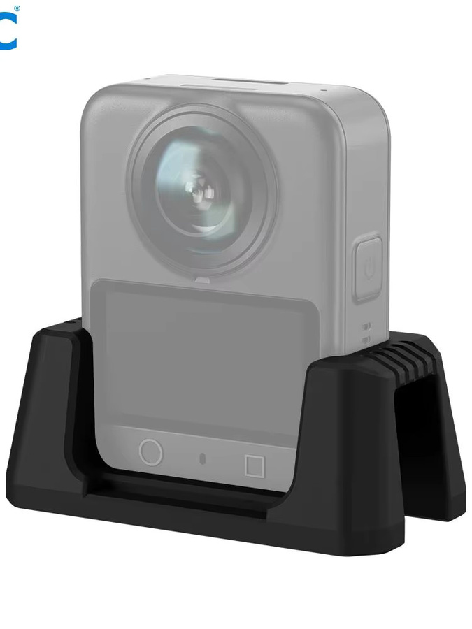 JJC Silikon-Standfuß für DJI Osmo 360 in Schwarz, rutschfester Desktop-Tischständer und Autohalterung - Bild 7
