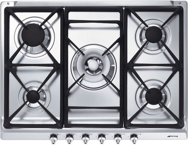 Smeg Gas-Einbaukochmulde SDR70XG5 in Silber - Bild 1