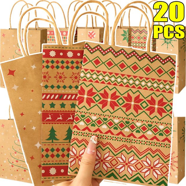 Bunte Weihnachtstüten aus Kraftpapier für Süßigkeiten und Geschenke - Bild 1