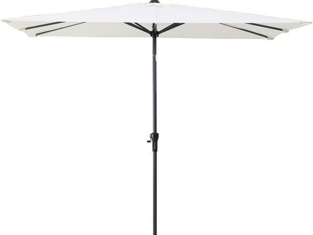 OUTFLEXX Sydney Mittelstockschirm aus Aluminium und Polyester in Anthrazit und Creme, B/D: 270 x 150 cm - Bild 1