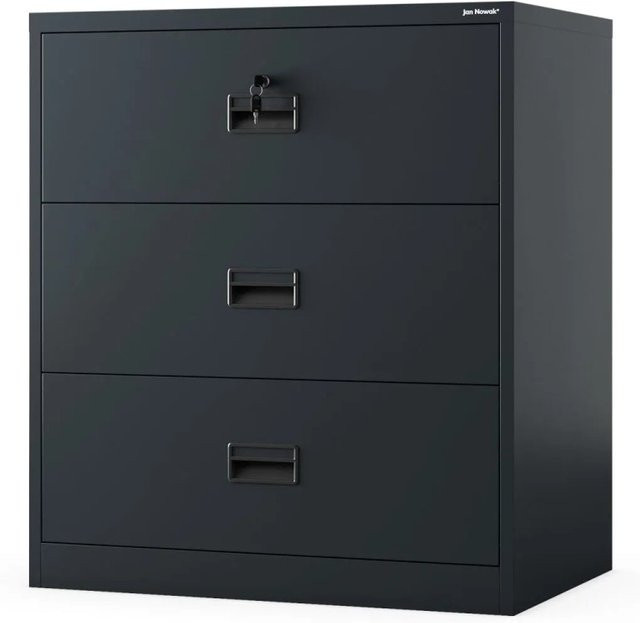 JAN NOWAK Aktenschrank SARA XL V3 aus Metall in Anthrazit, B/T/H: 102 x 60 x 90 cm - Bild 1